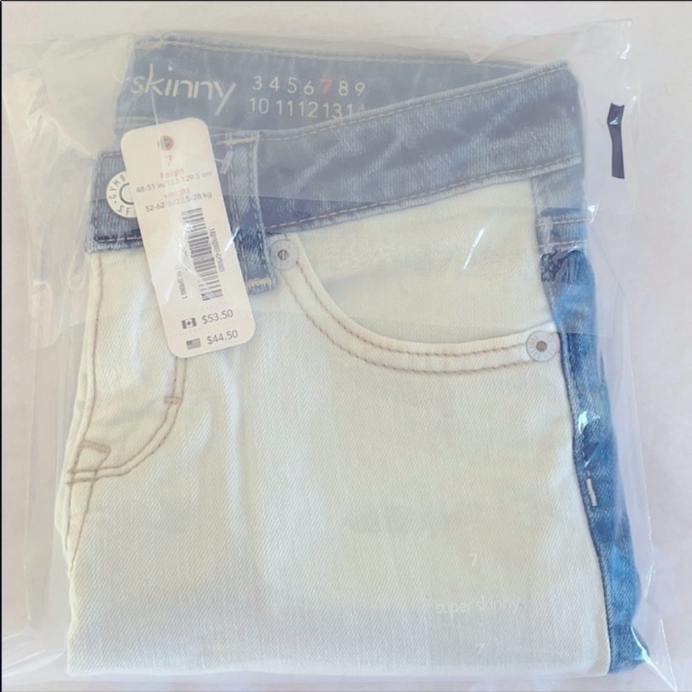 GYMBOREE Girls Blue White Super Skinny Denim Jeans - Picture 7 of 7